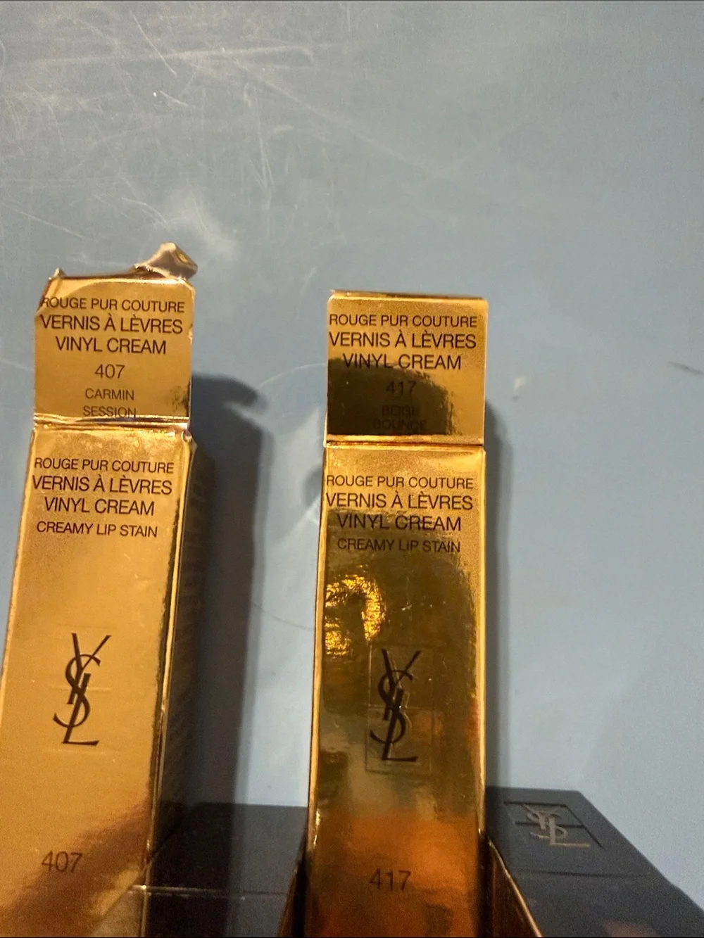 Yves Saint Laurent Vinyl Cream Lip Stain Duo - Red & Beige